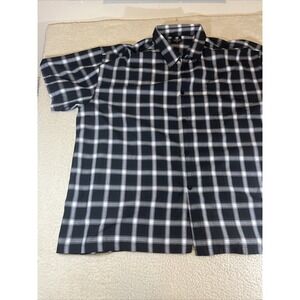 Yago Men's 5XL Short Sleeve Plaid Woven Shirt Multicolor 100% Polyester